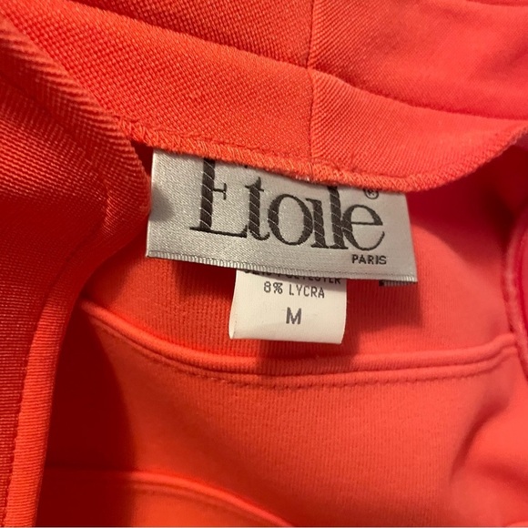 Vintage Etoile Coral 2 Piece Set Dress and Crop Jacket - Picture 3 of 16